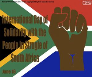 yapboz Güney Afrika'nın Mücadelesinde Halkla Uluslararası Dayanışma Günü